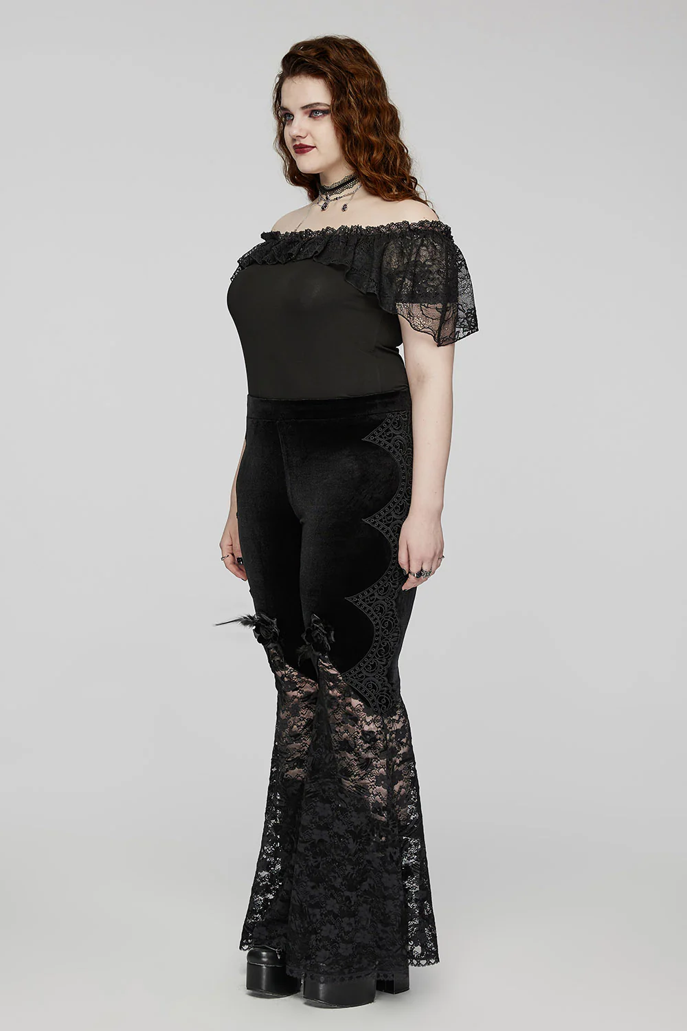 Romantic Goth Ruffle Top [Plus Size] - Image 3
