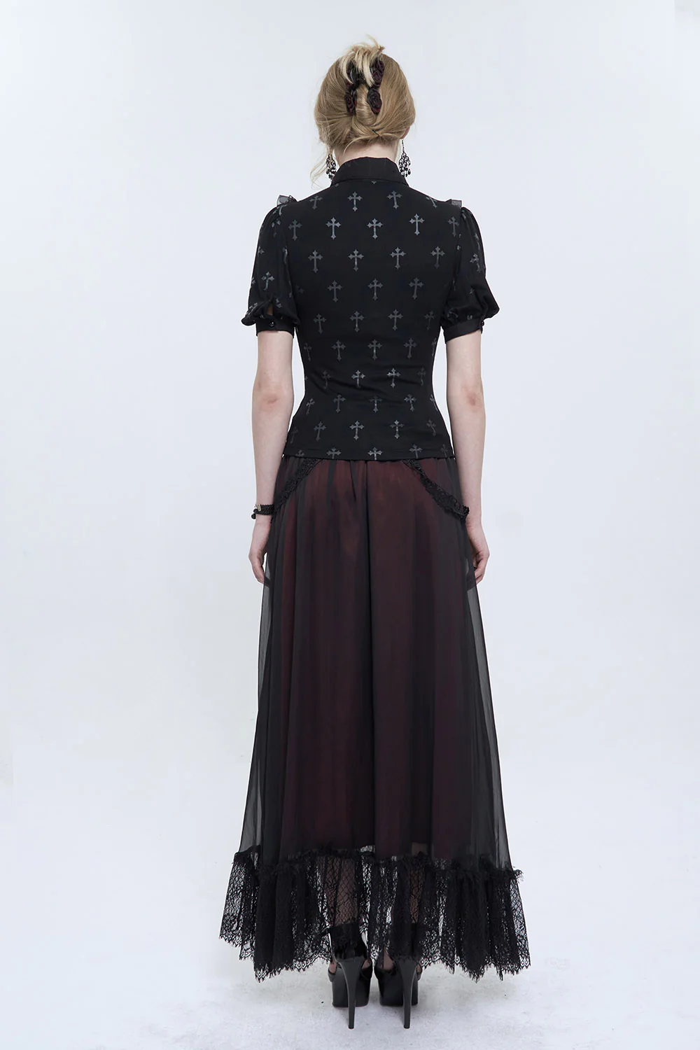 Romantic Goth Ruffled Top - Image 5