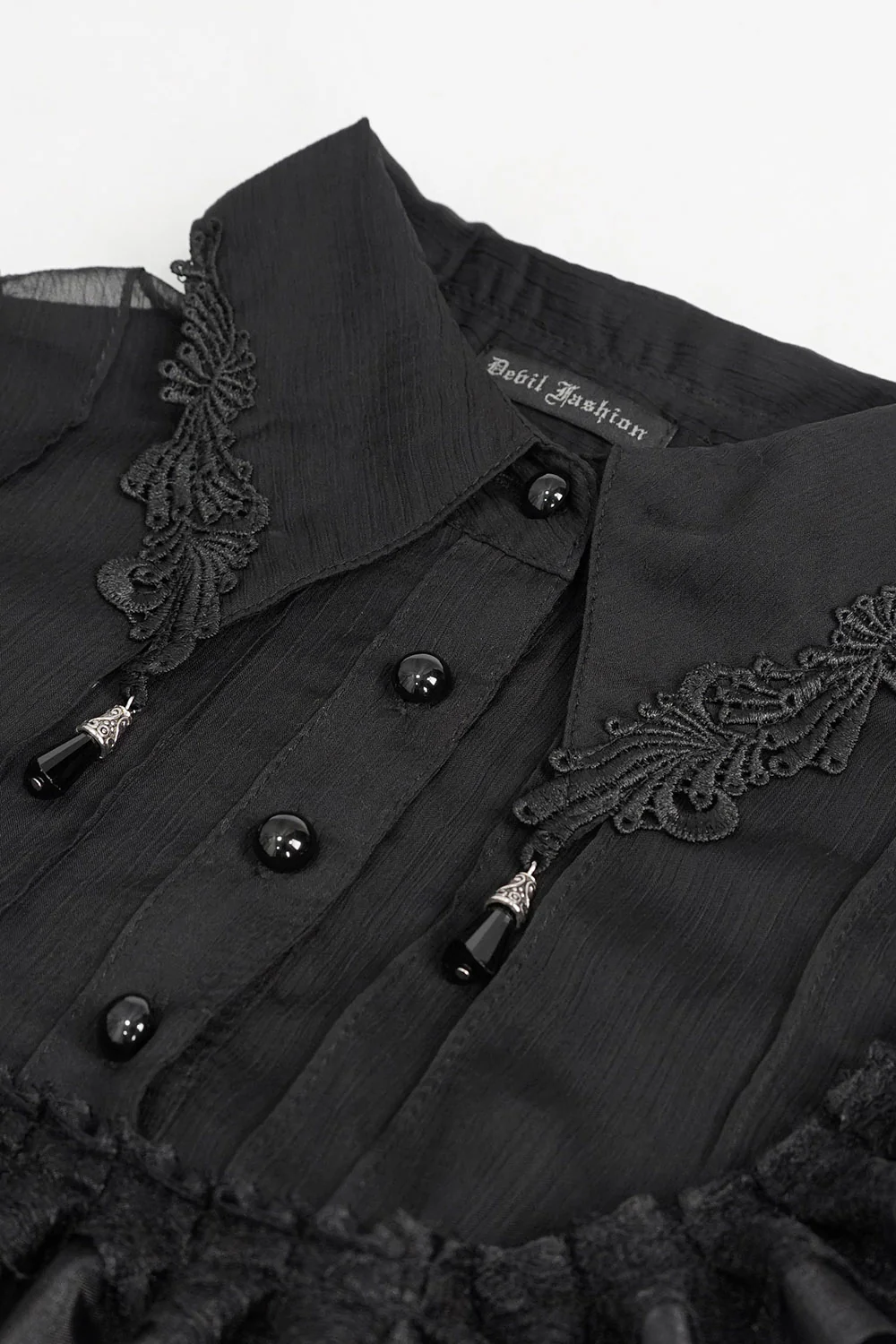 Romantic Goth Ruffled Top - Image 6