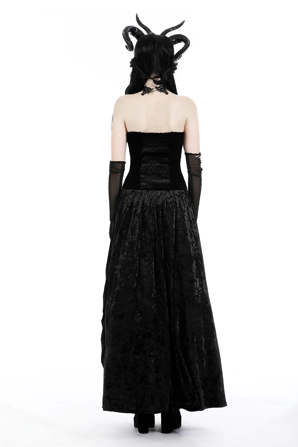 Romantic Goth Velvet Corset Top - Image 6