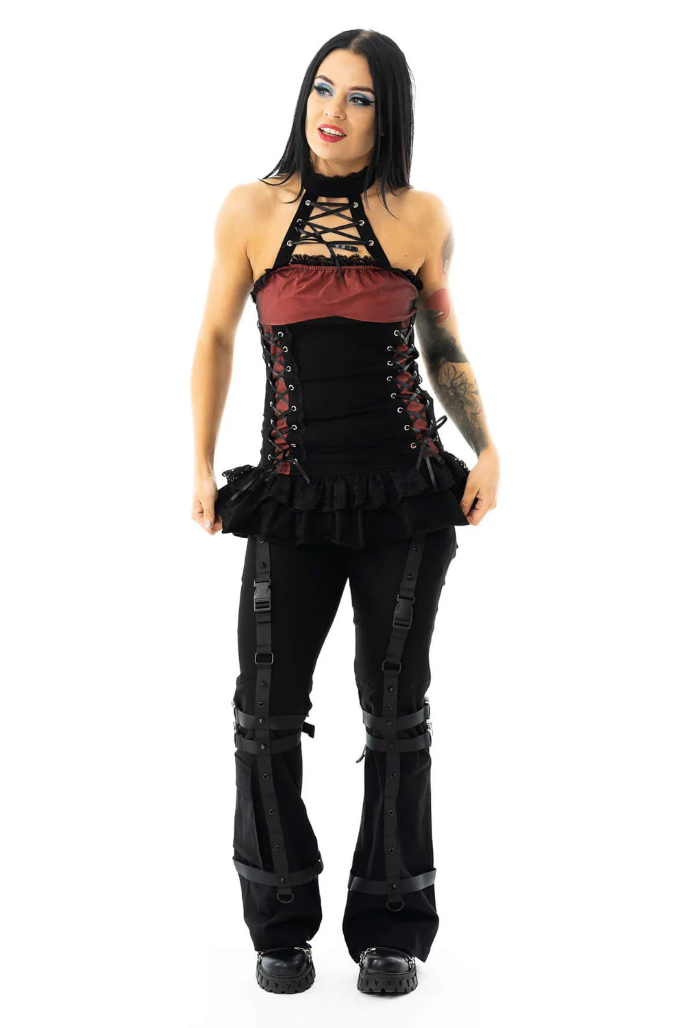 Rosabel Top [Black/Red] - Image 3