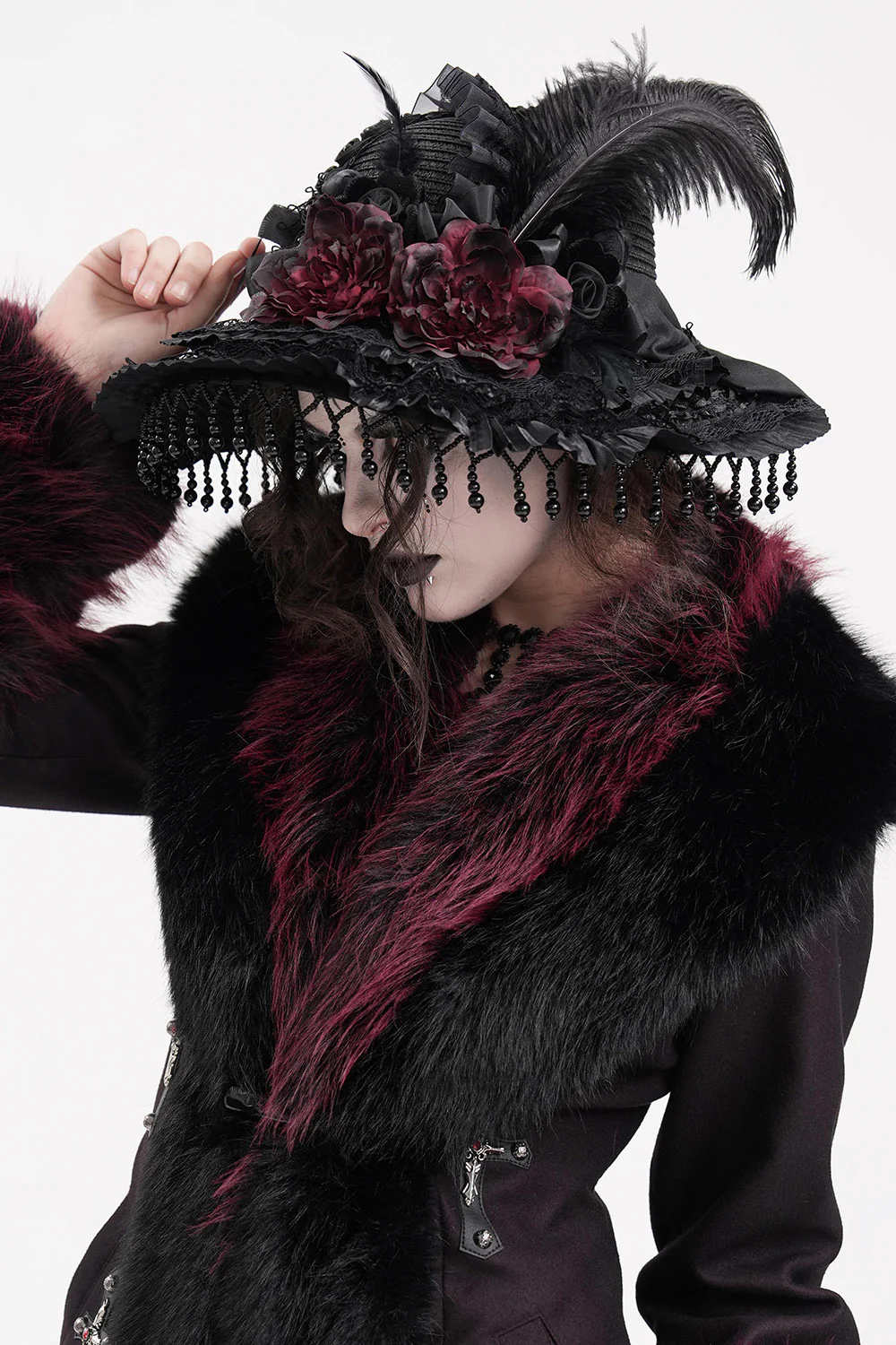 Rose Funeral Victorian Hat