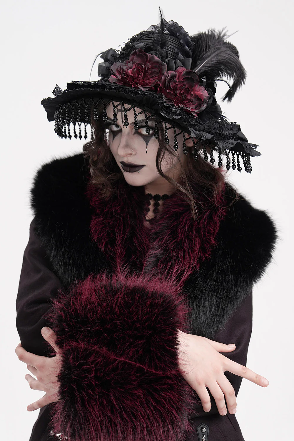 Rose Funeral Victorian Hat - Image 2
