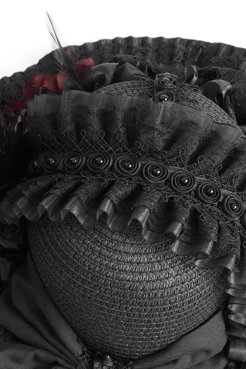 Rose Funeral Victorian Hat - Image 8