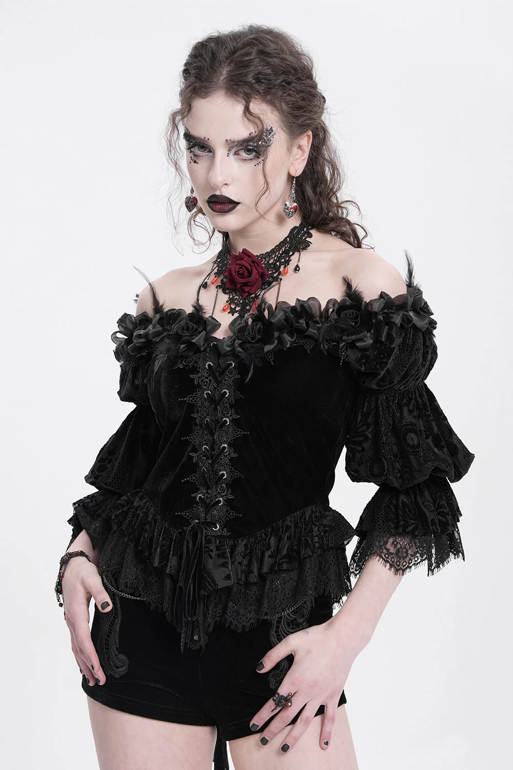 Royal Rose Off-the-Shoulder Top