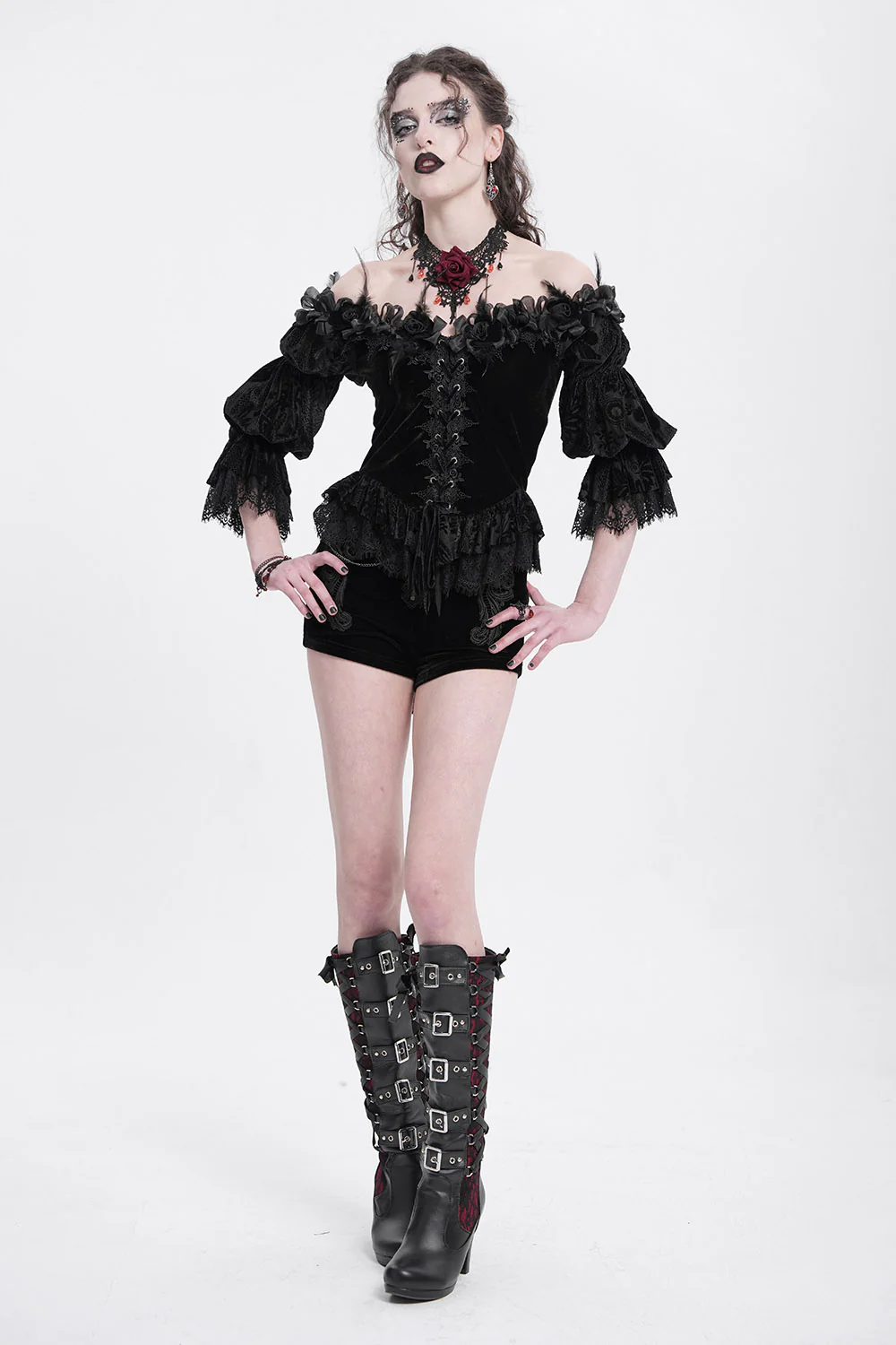 Royal Rose Off-the-Shoulder Top - Image 2