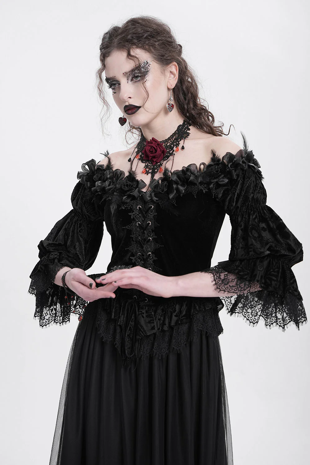 Royal Rose Off-the-Shoulder Top - Image 3