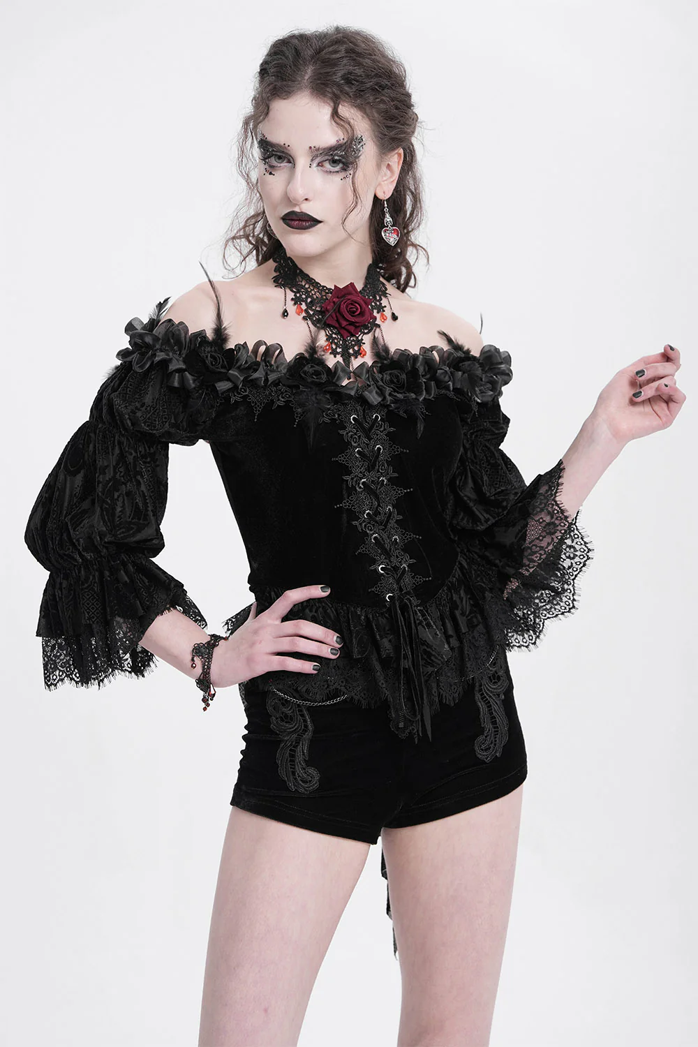 Royal Rose Off-the-Shoulder Top - Image 4