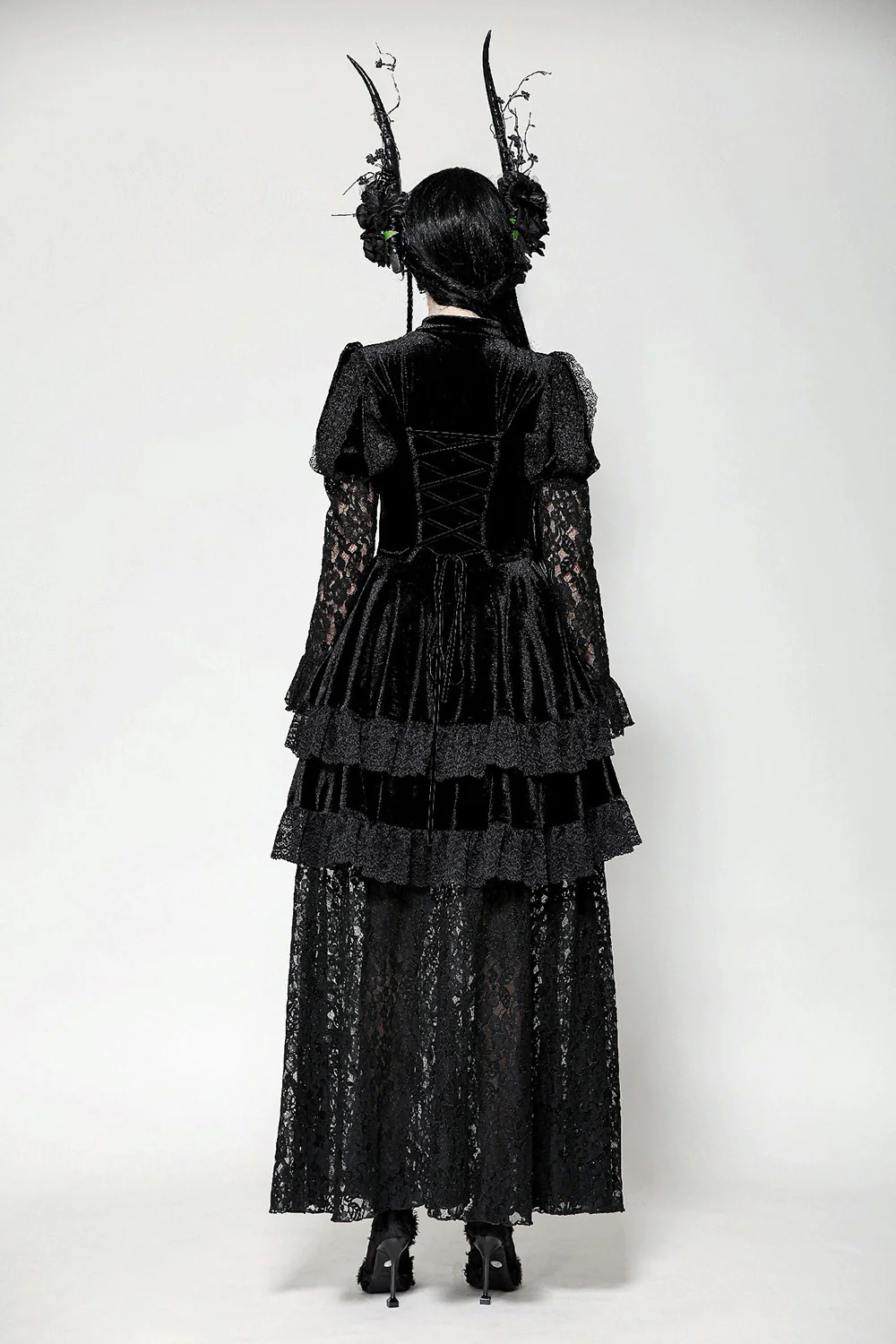 Royalcore Layered Dark Princess Dress - Image 8