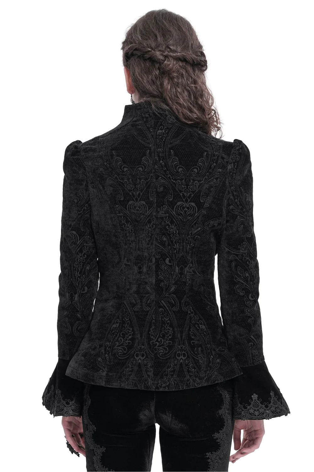 Royalcore Puffed Shoulder Embroidered Jacket - Image 3