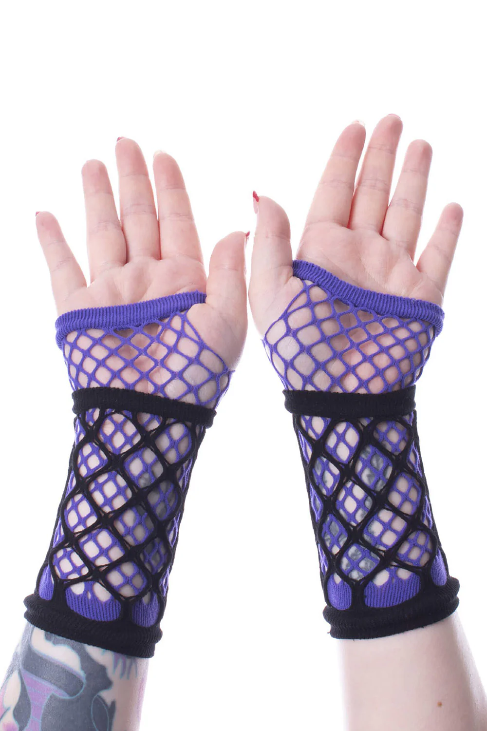 Ruby Mesh Gloves [Purple/Black] - Image 2