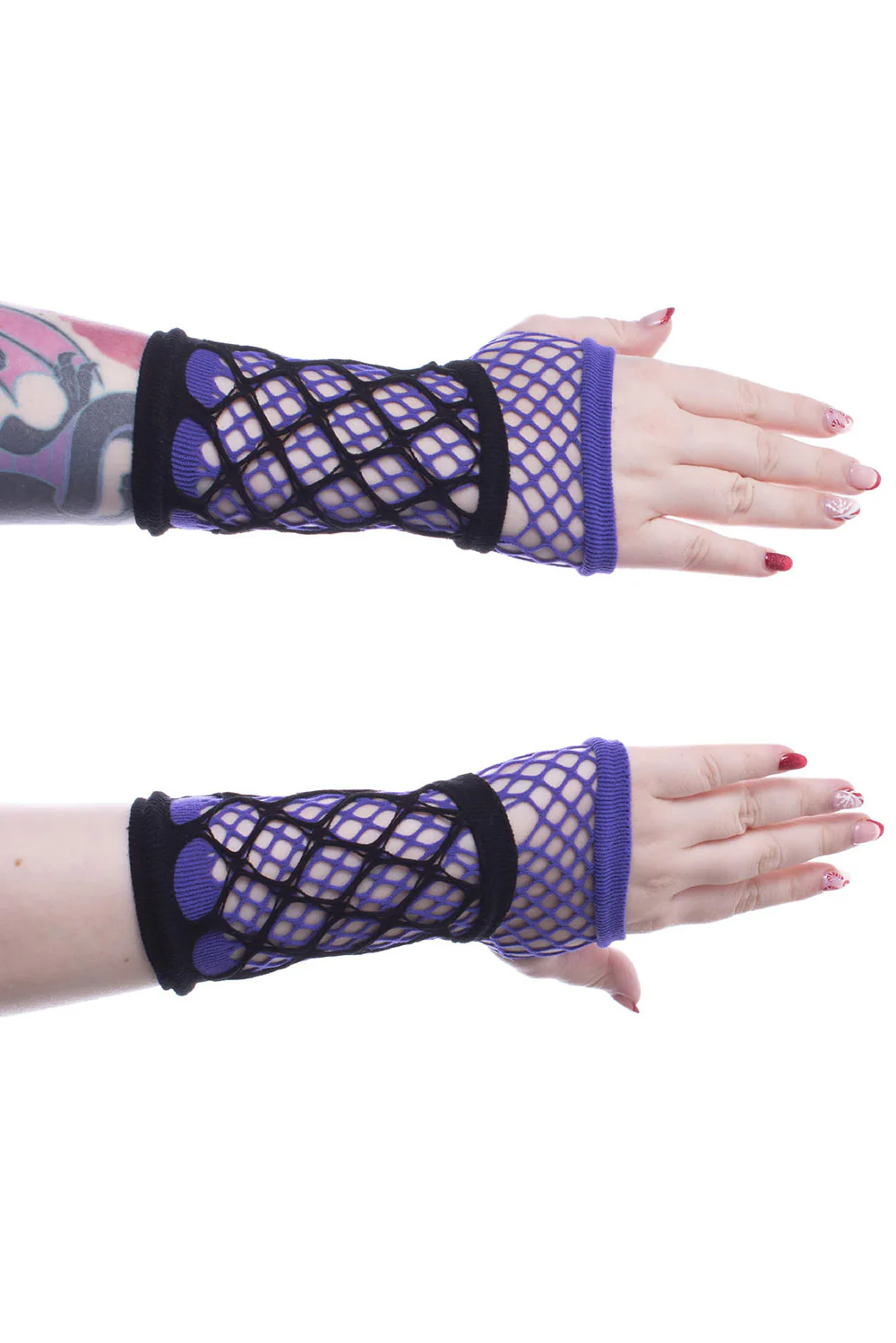 Ruby Mesh Gloves [Purple/Black] - Image 3