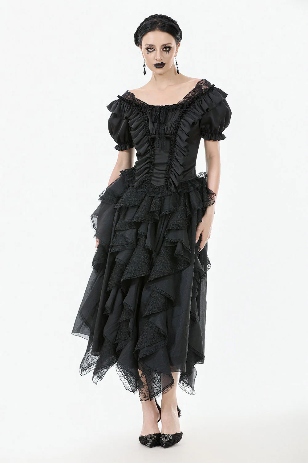 Ruffed Rococo Puff Sleeved Top - Image 5