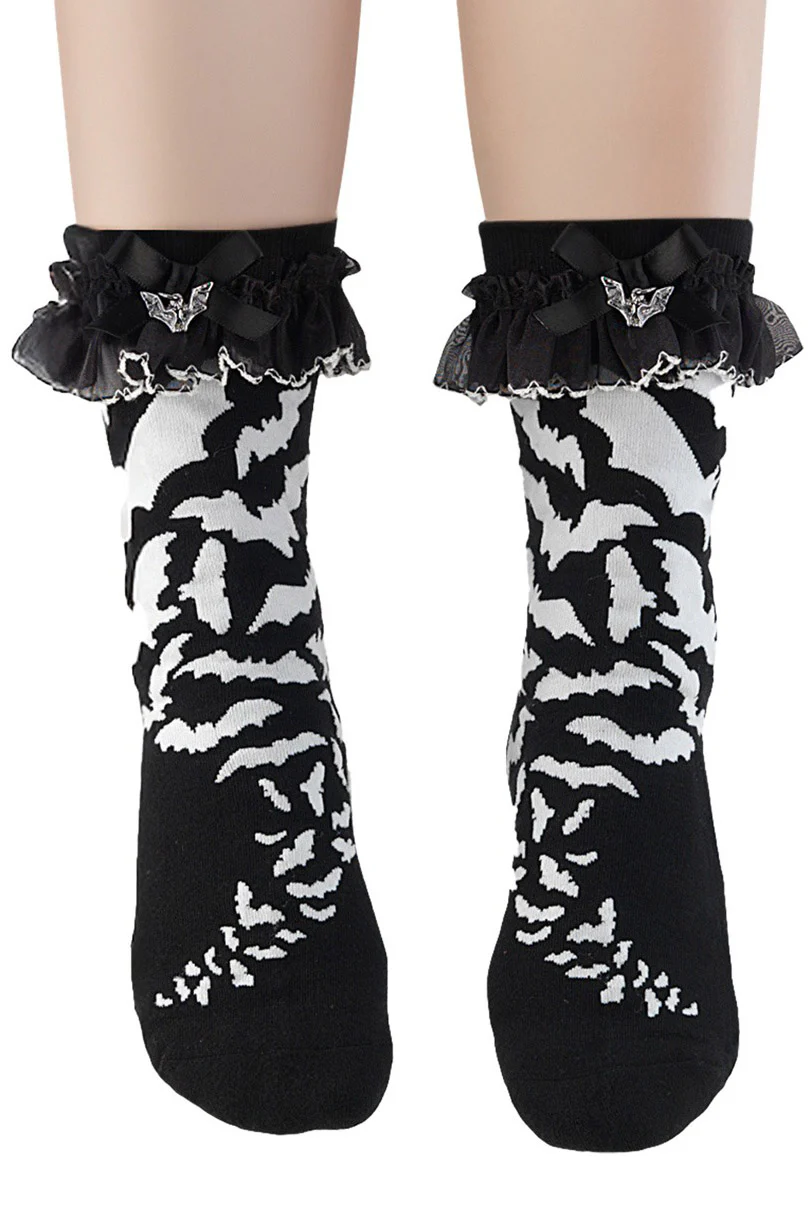 Ruffled Bat Socks