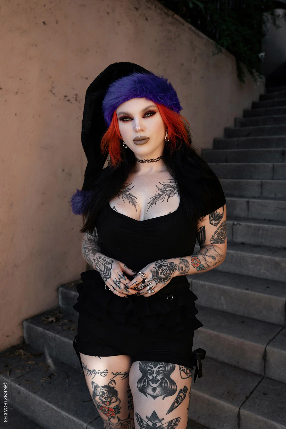 Santa Claws Hat [Black/Purple] - Image 3