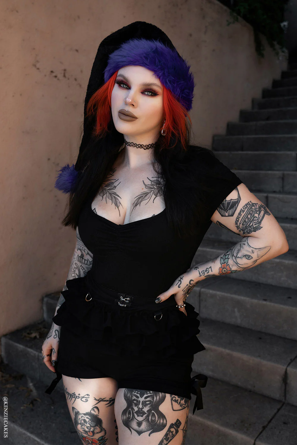 Santa Claws Hat [Black/Purple] - Image 7