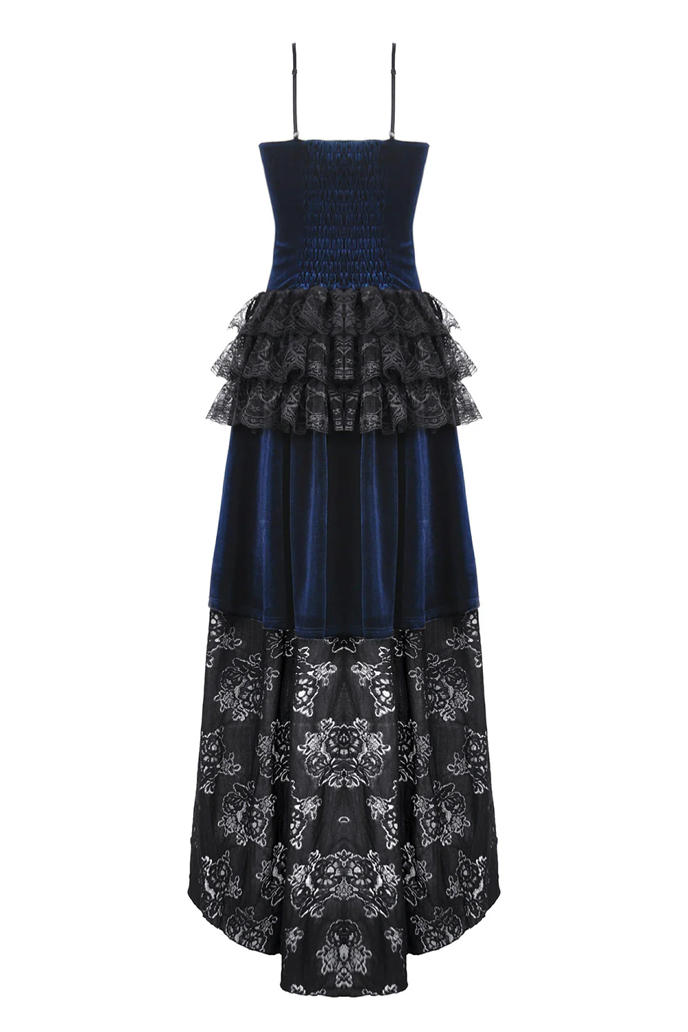Sapphire Lace-Up Gown with Train - Image 10