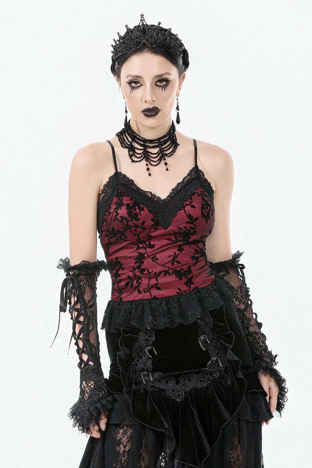 Scarlet Bloom Lace Tank Top