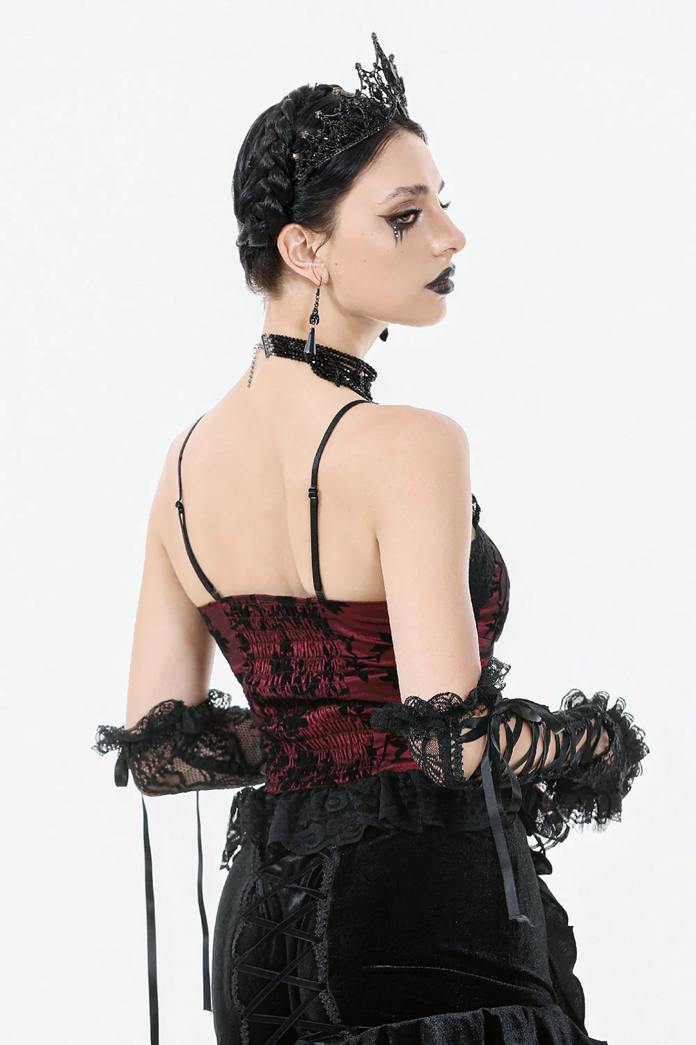 Scarlet Bloom Lace Tank Top - Image 5