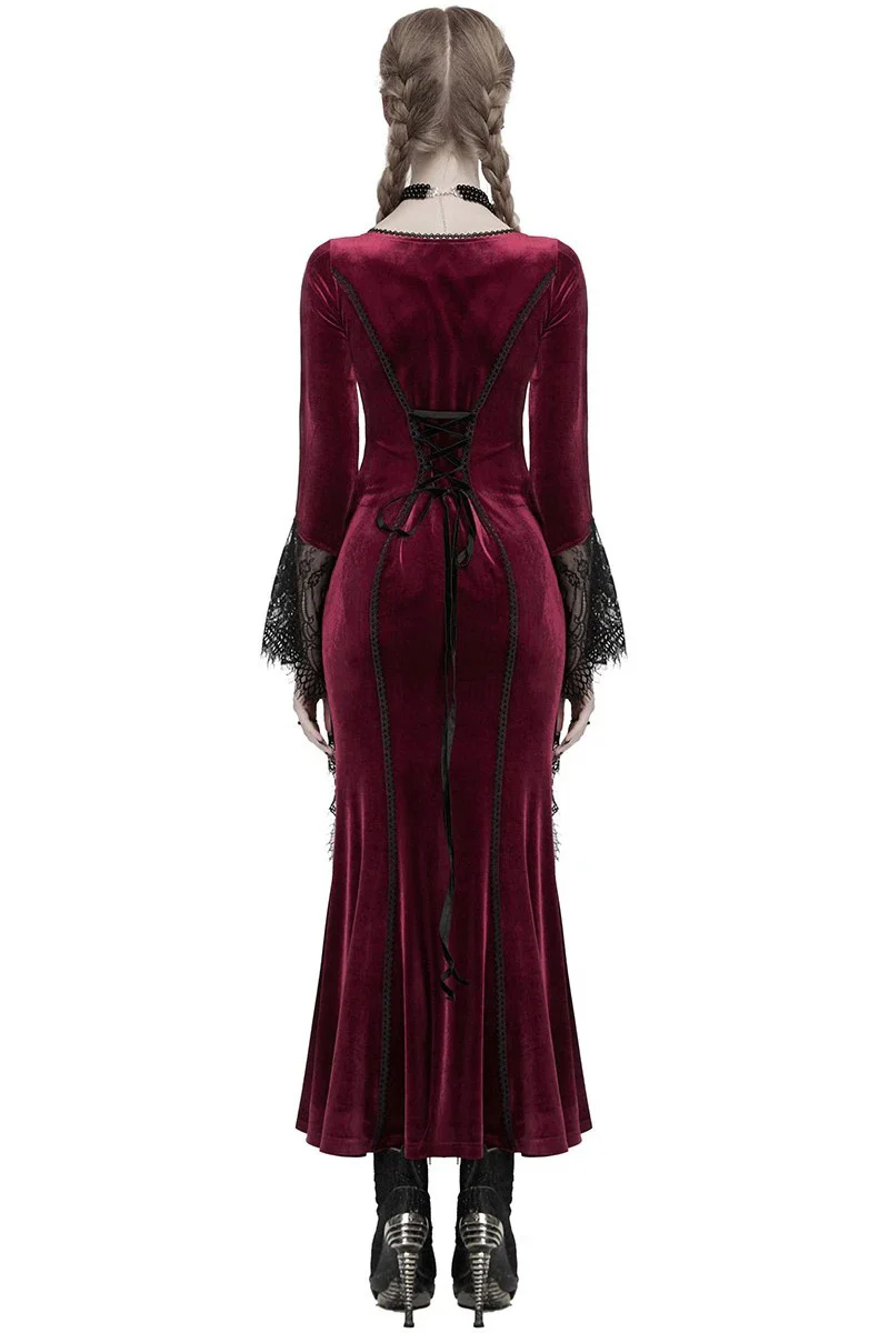 Scarlet Petals Maxi Dress [Red Velvet] - Image 4