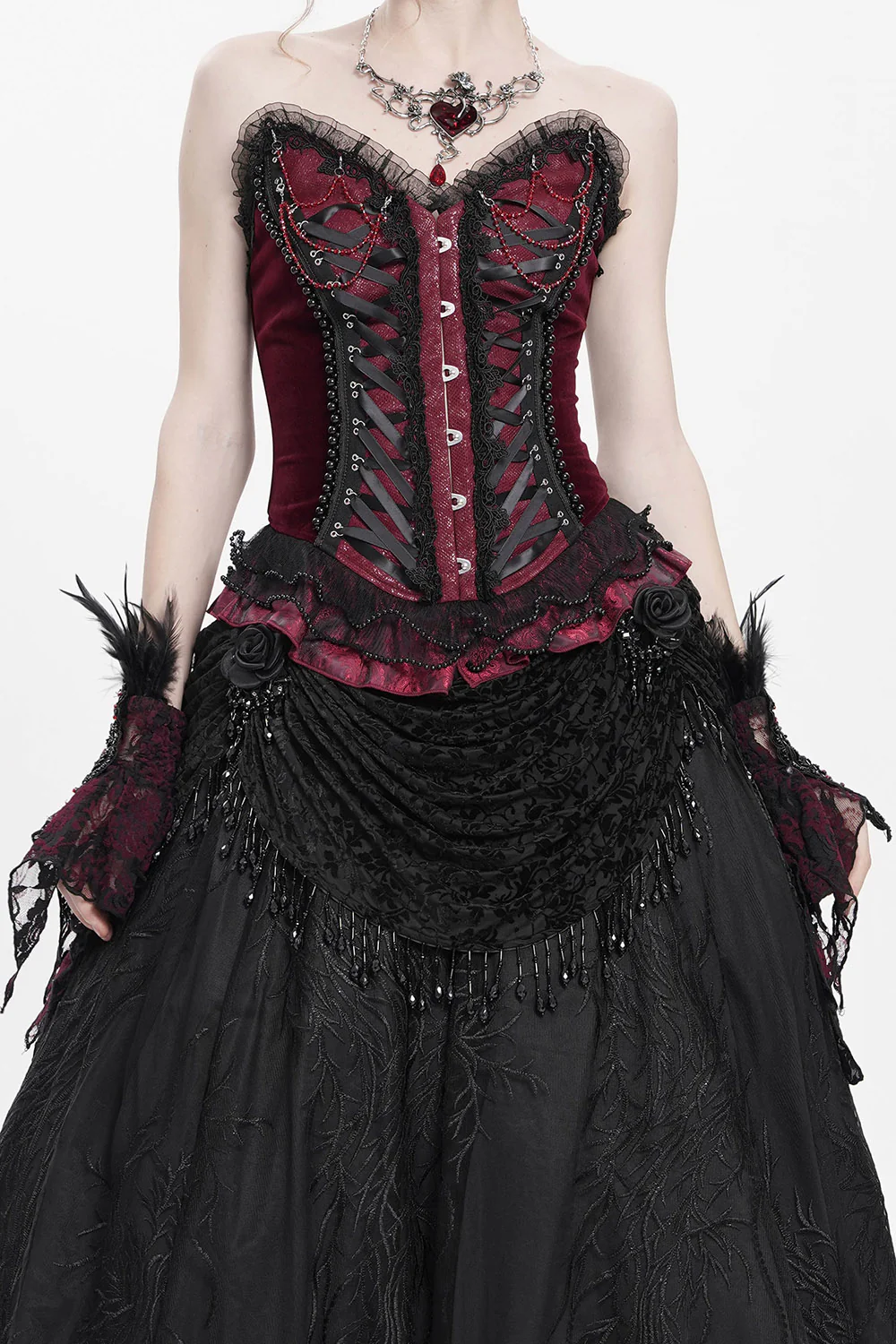 Scarlet Rose Beaded Bustier - Image 3