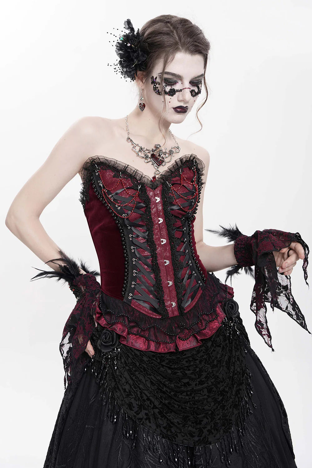 Scarlet Rose Beaded Bustier - Image 7