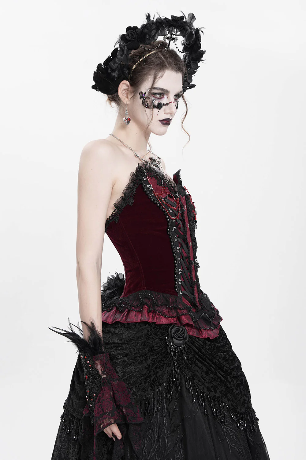 Scarlet Rose Beaded Bustier - Image 8