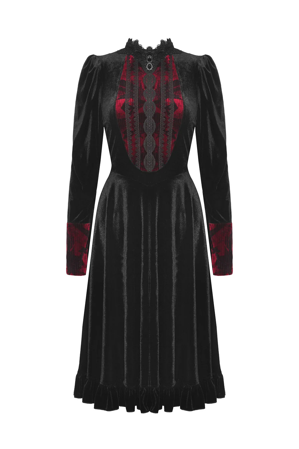 Scarlet Scars Velvet Midi Dress - Image 7