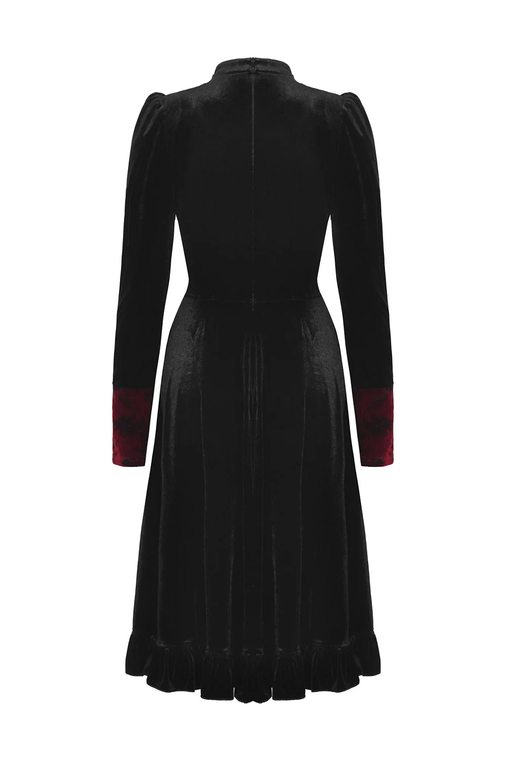 Scarlet Scars Velvet Midi Dress - Image 8