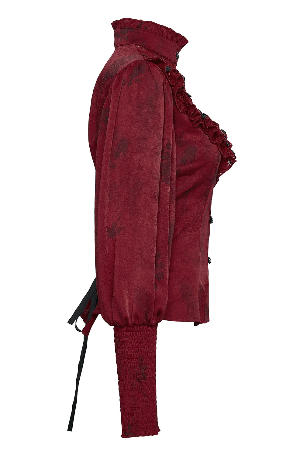 Scarlet Veil Button-Up Blouse [Red] - Image 5