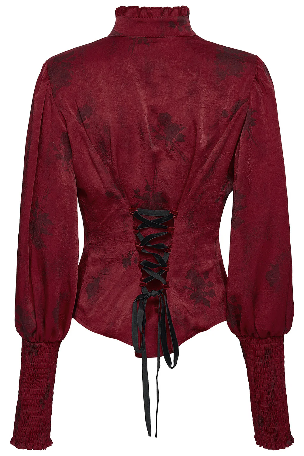 Scarlet Veil Button-Up Blouse [Red] - Image 6