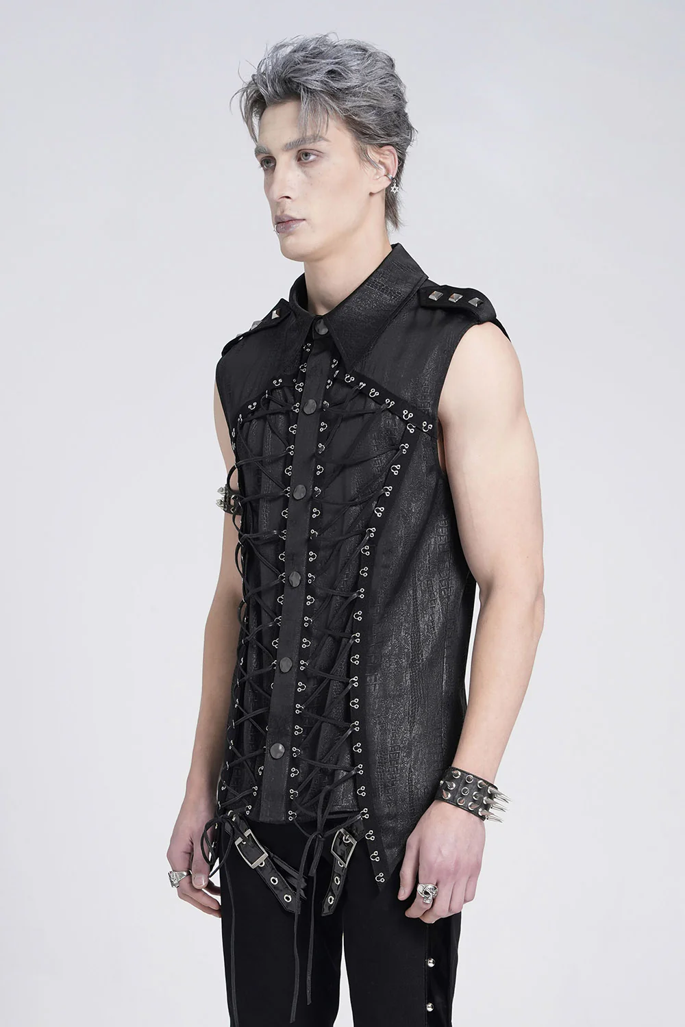 Serpentine Lace-Up Tank Top - Image 3