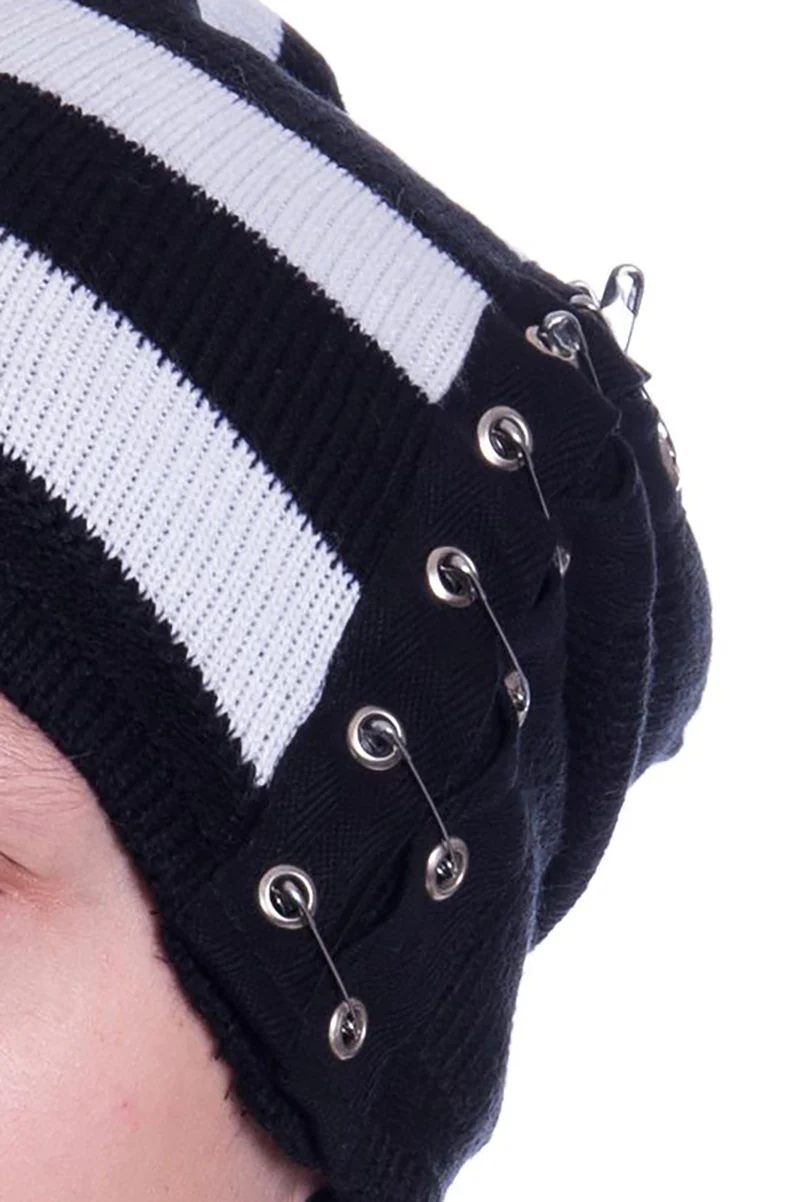 Shade Beanie Hat [Black & White] - Image 2