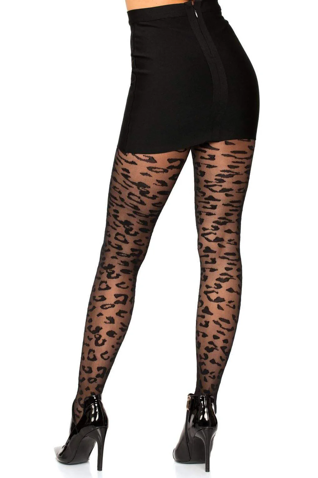 Sheer Leopard Tights - Image 2