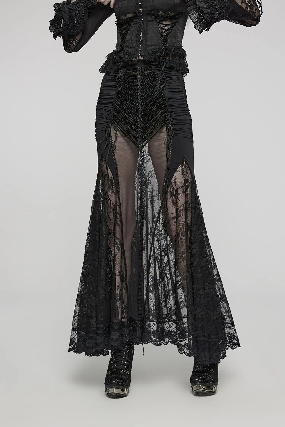 Sheer Specter Mesh Maxi Skirt - Image 2