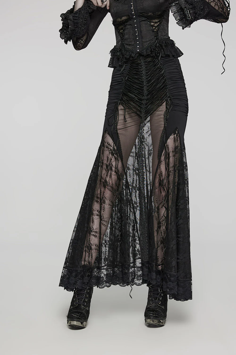 Sheer Specter Mesh Maxi Skirt - Image 6