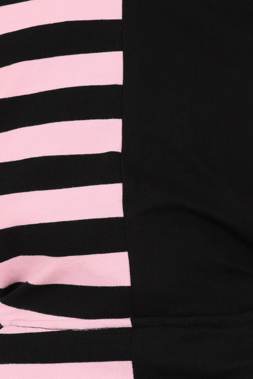 Shiori Half and Half Zippered Hoodie [BLACK/PINK] - Image 8