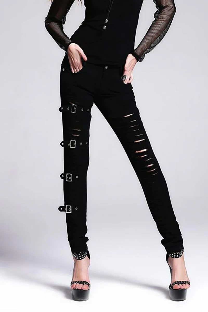 RIP Shredded Punk Jeans - Image 4