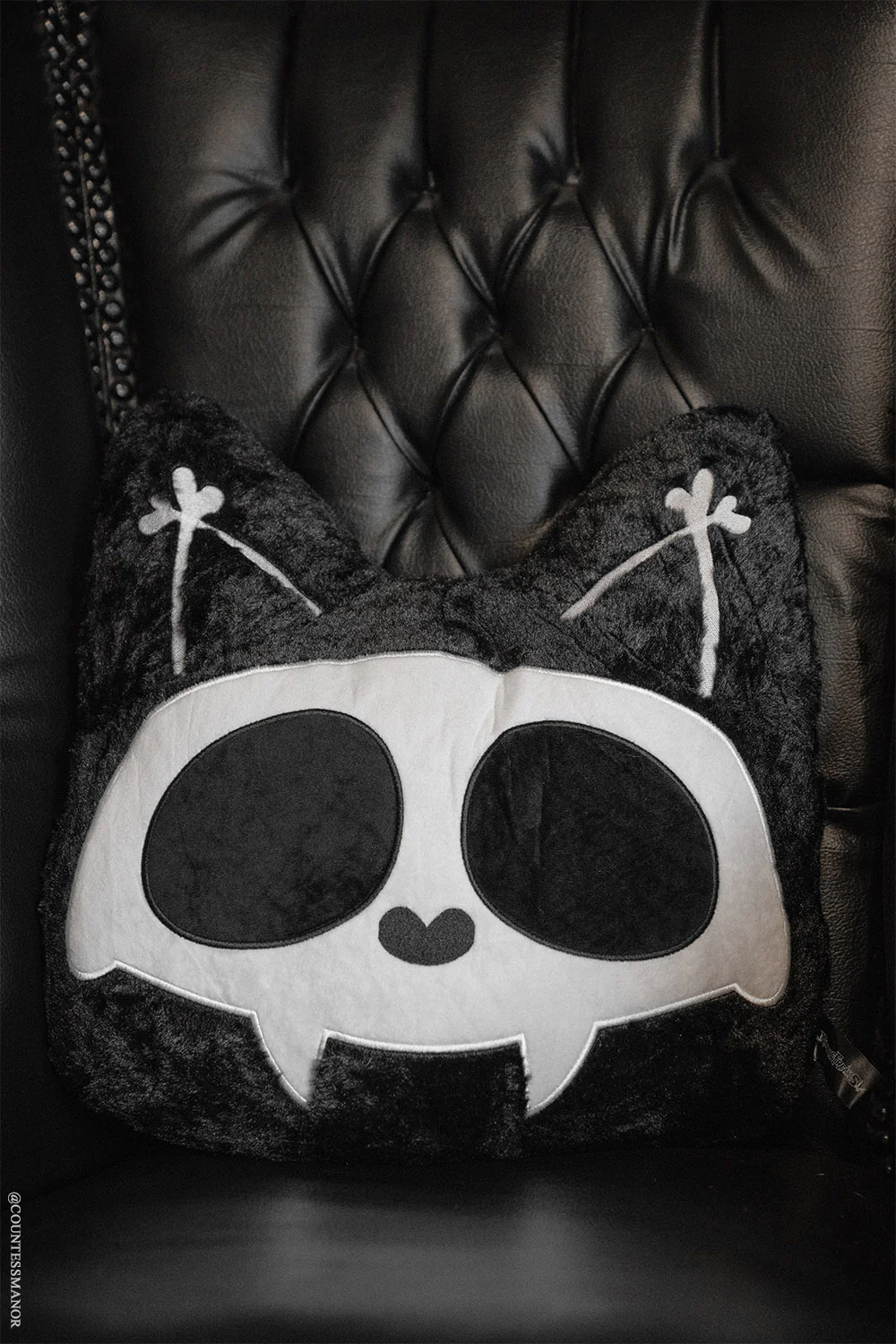 Skelekitty Throw Pillow - Image 2