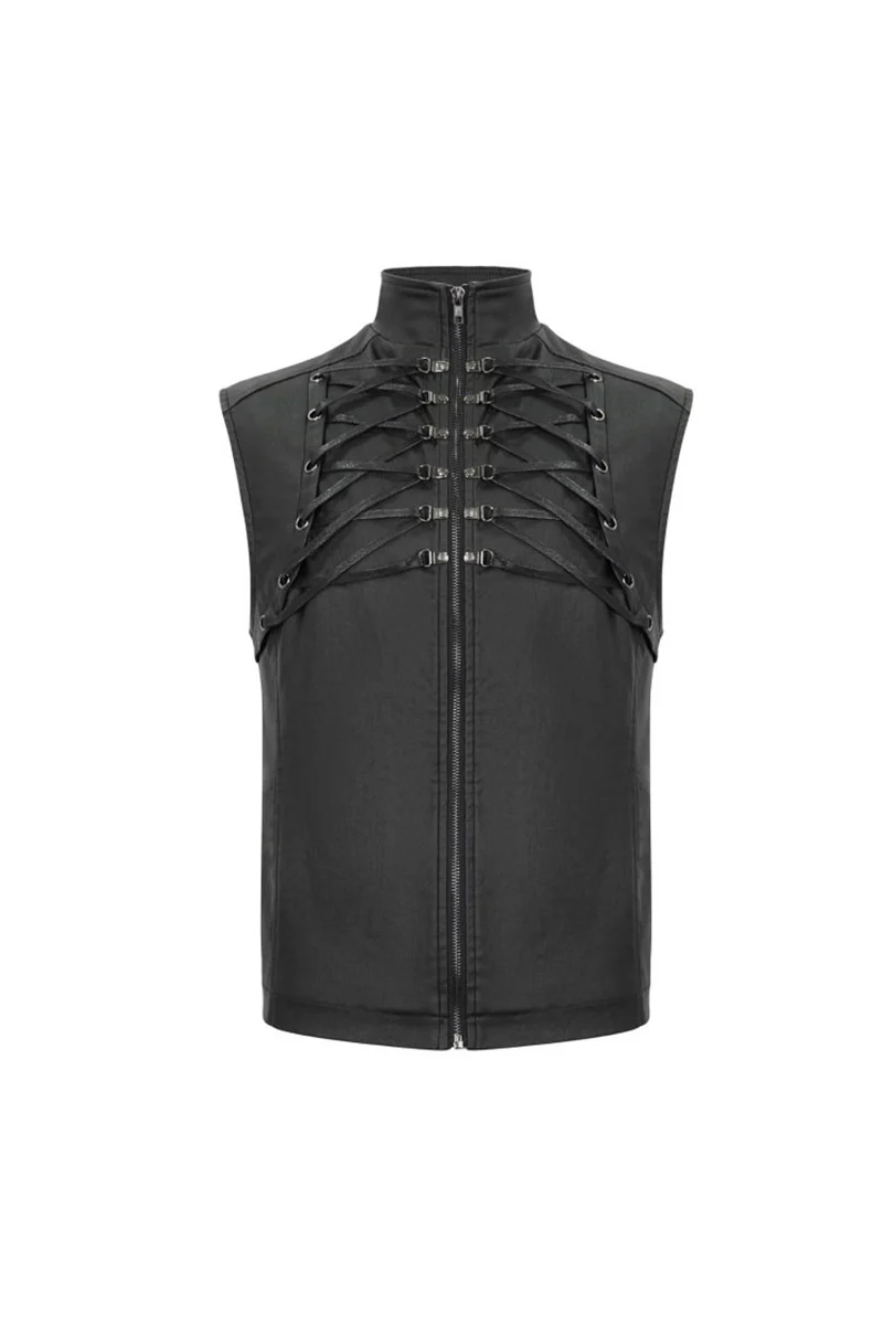 Skeletal Spine Motorcycle Vest - Image 7