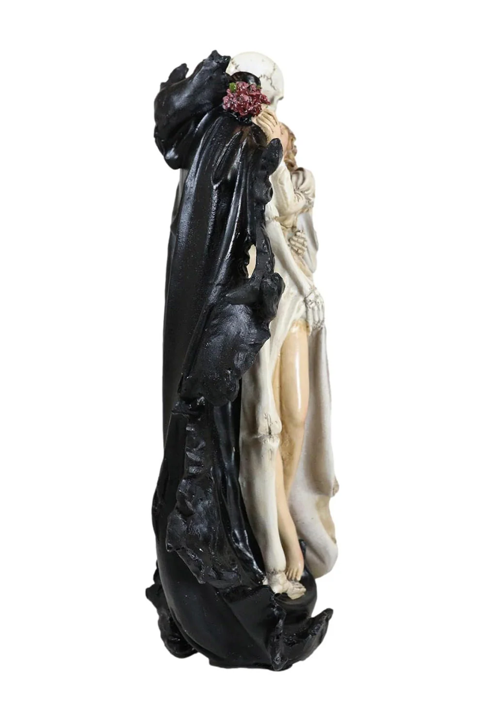 Skeleton Couple Kissing Statue - Image 4