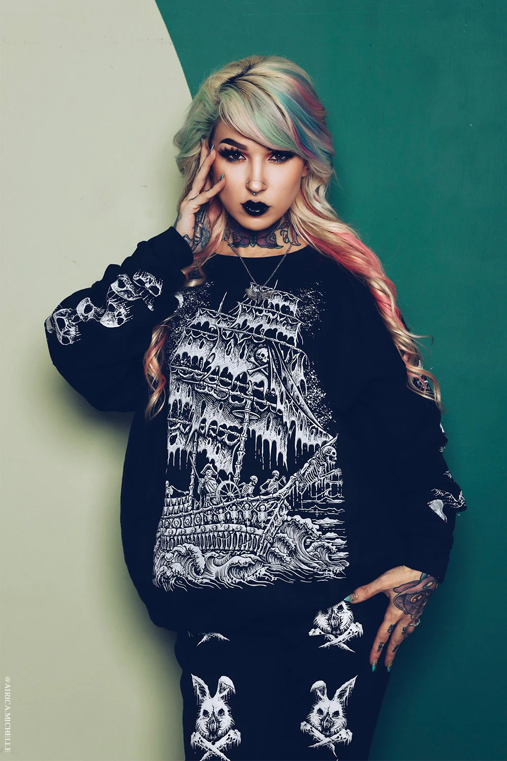 Skeleton Crew Pirate Ship Sweatshirt - Image 6