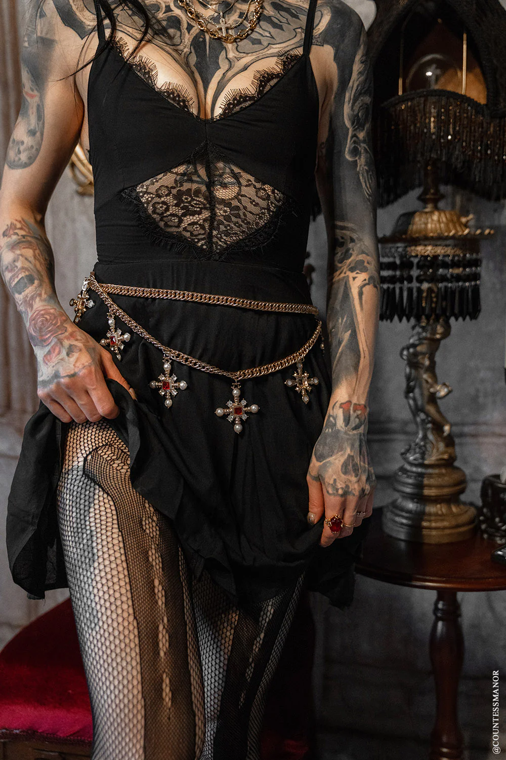 Skeleton Fishnet Tights - Image 6
