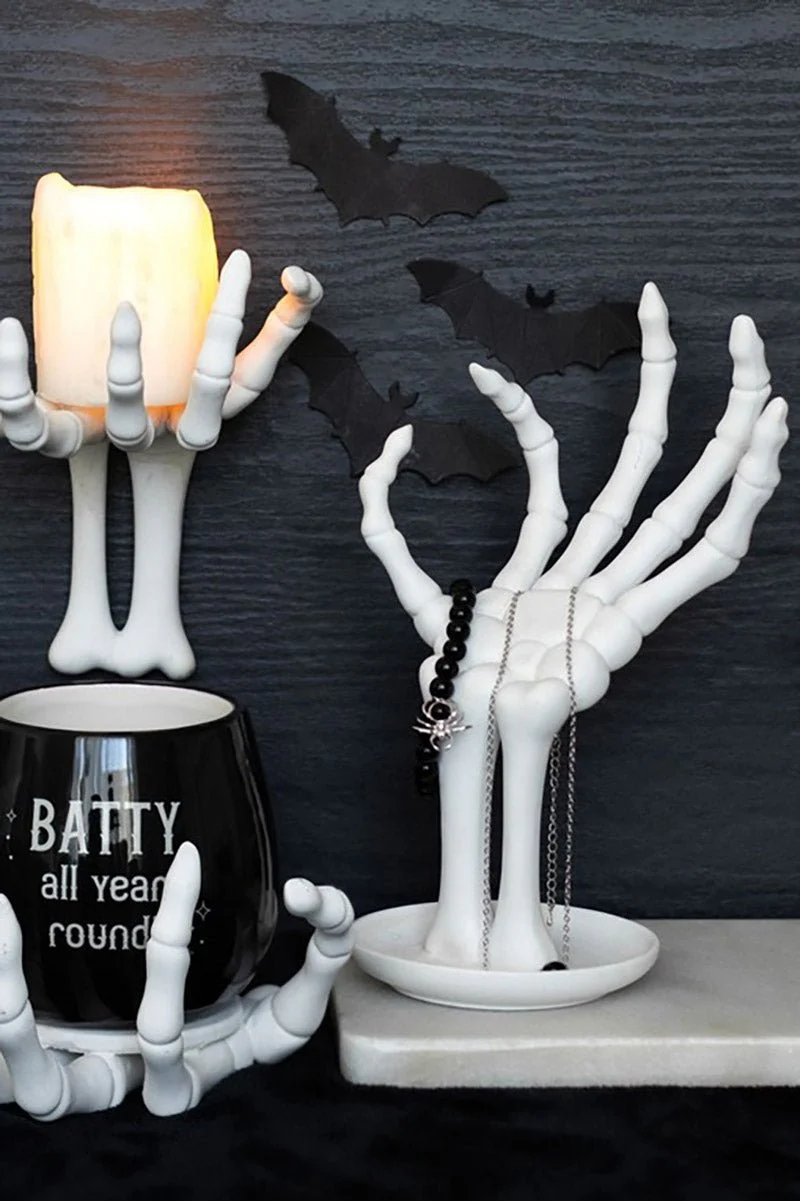 Gothic Halloween Skeleton Hand Jewellery Holder - Image 5