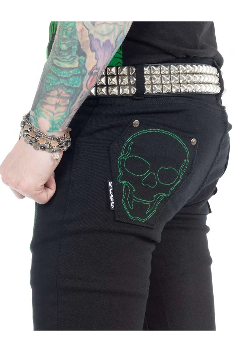 Skeleton Jeans [Unisex] [Green Bone] - Image 4