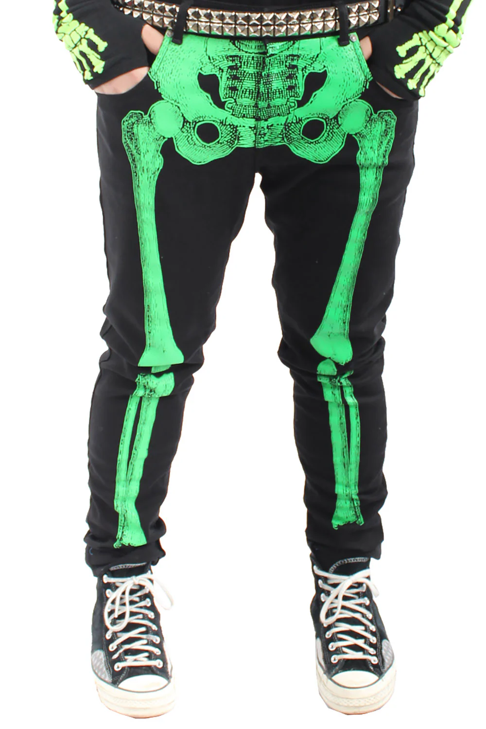 Skeleton Jeans [Unisex] [Green Bone] - Image 6