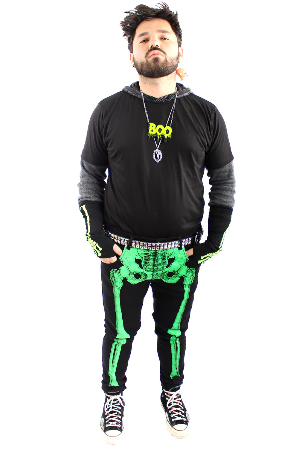 Skeleton Jeans [Unisex] [Green Bone] - Image 8