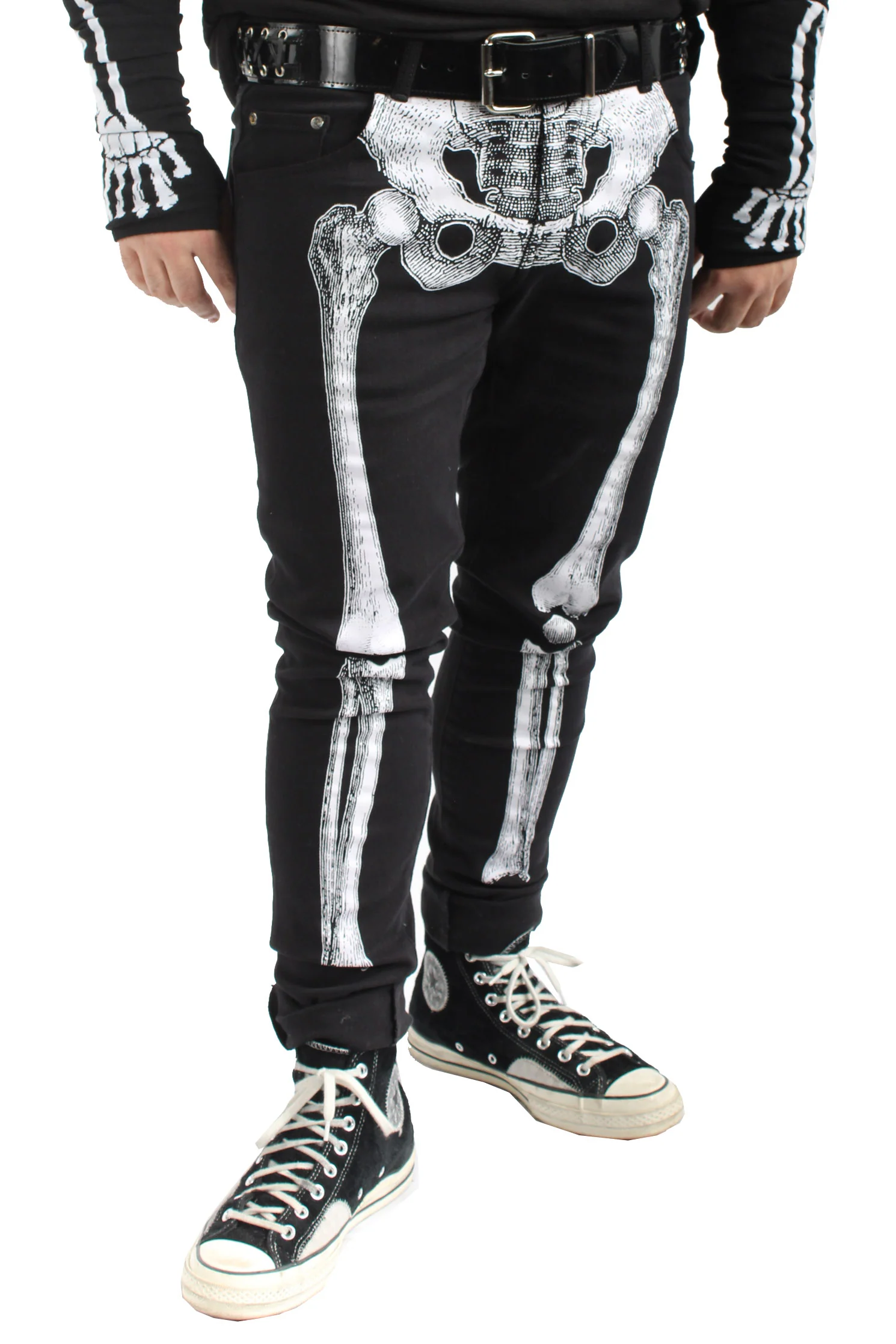 Skeleton Jeans [Unisex] [White Bone] - Image 7