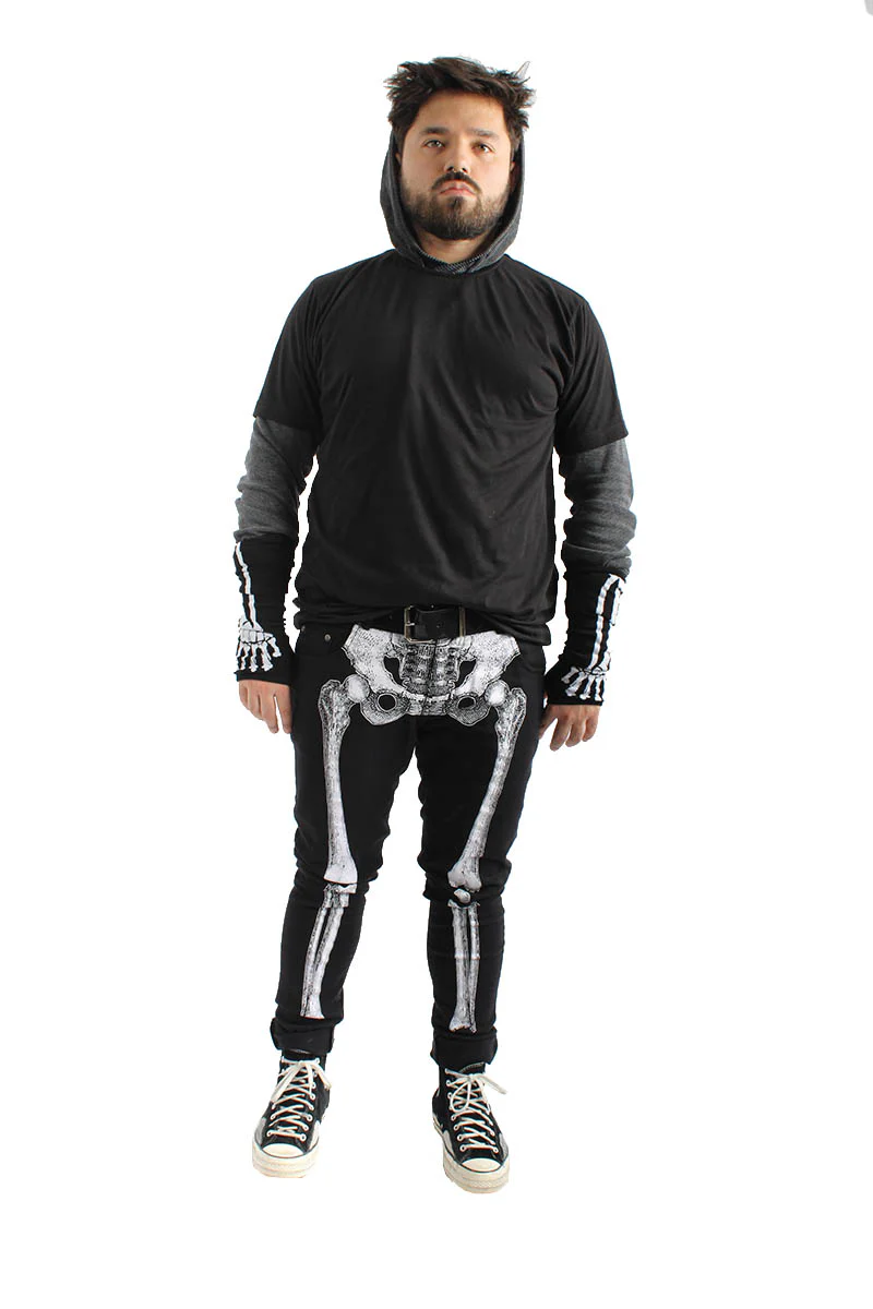 Skeleton Jeans [Unisex] [White Bone] - Image 9