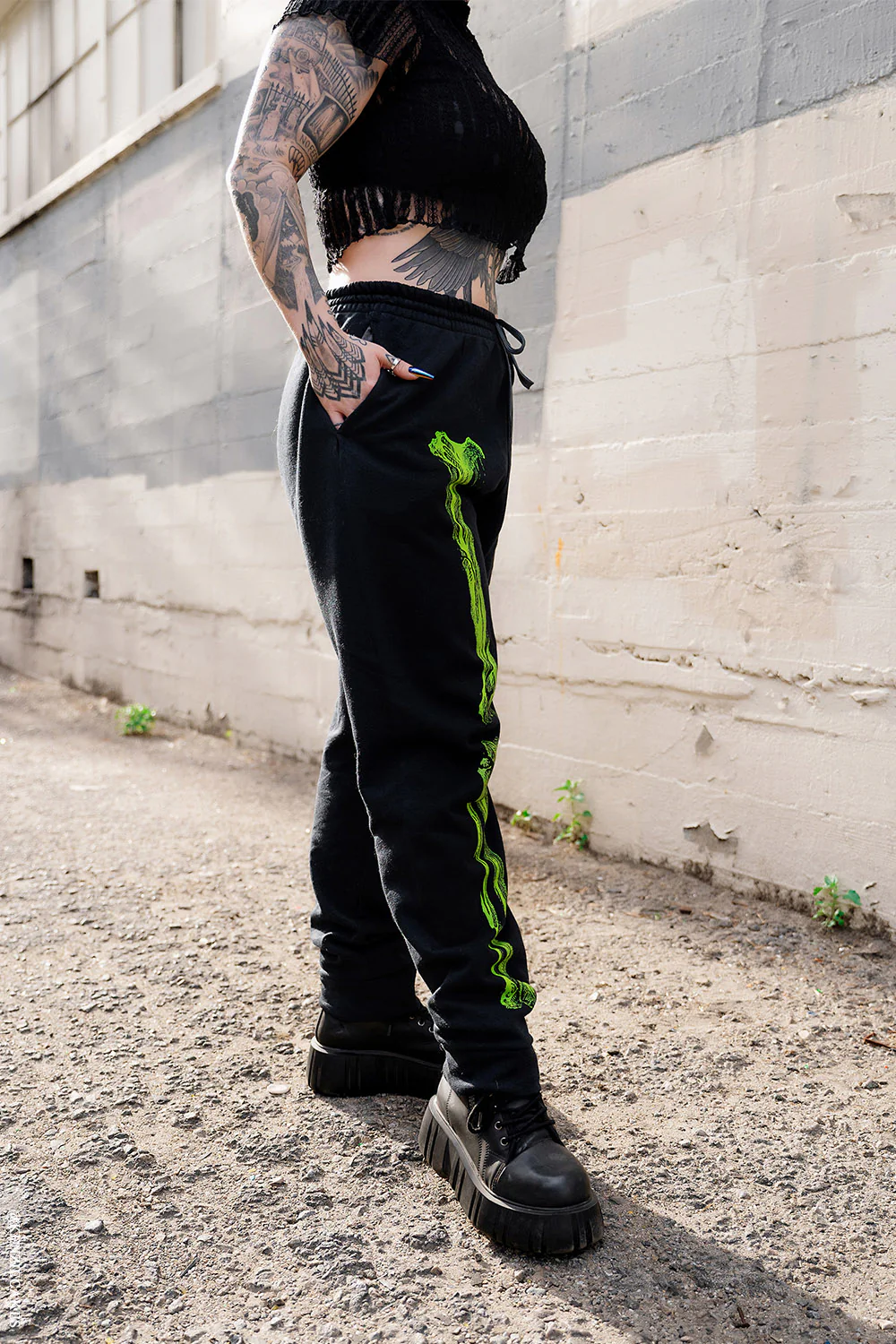 Zombie Rot Skeleton Joggers [Monster Green] - Image 4